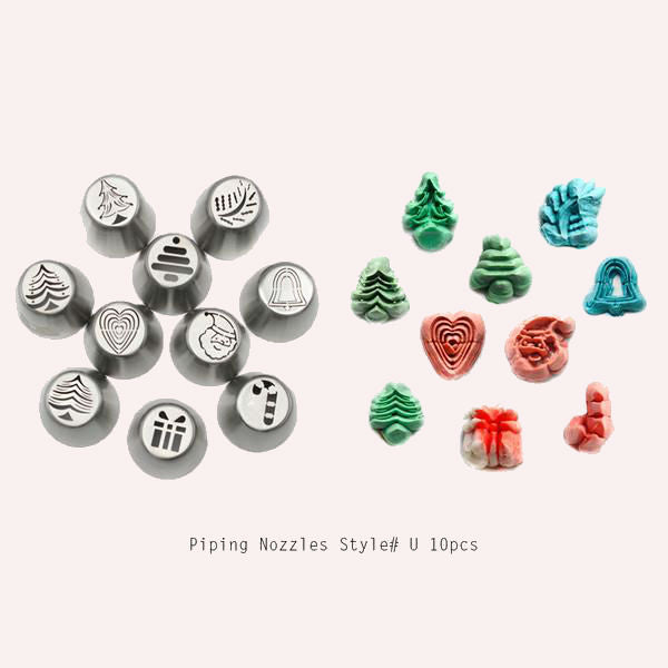 Christmas Style Pastry Nozzle Set